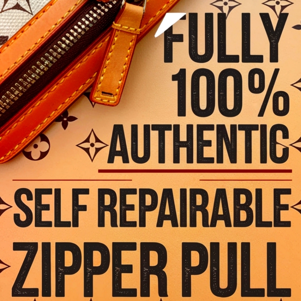 Fully self diy repairable zipper pull replacement part for LV bags